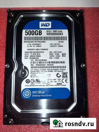 Жесткий диск WD Blue 500GB Астрахань - изображение 1