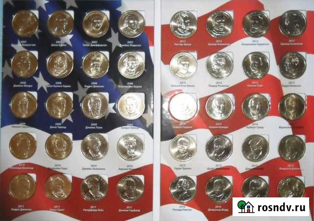 1 доллар США Президенты комплект 40шт в альбоме Псков - изображение 1