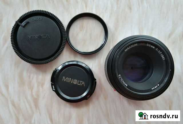 Объектив sony minolta 50 mm 1.7 Новоалтайск - изображение 1