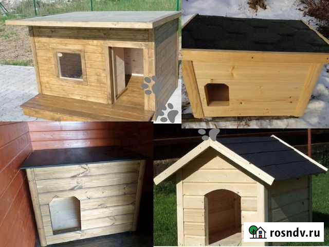 Будка для крупной собаки1,5х2х2 Профлист С13\двп Энгельс - изображение 1