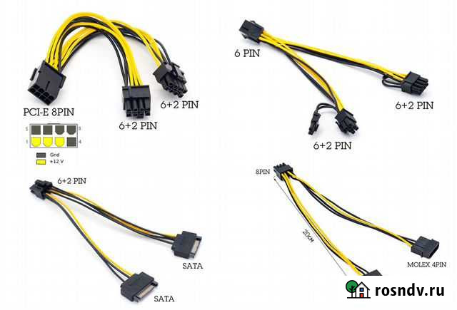 Переходники питания для видеокарт Петропавловск-Камчатский - изображение 1