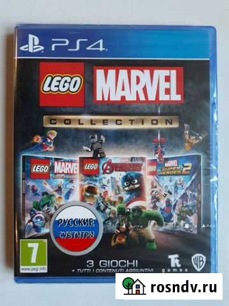 PS4 сборник из 3-х игр Lego Marvel Collect., новый Калининград - изображение 1