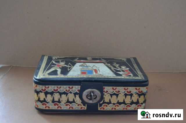 Кожаная шкатулка. Мотив египет. СССР Бийск - изображение 1