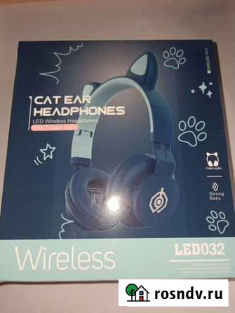 Новые Беспроводные наушники cat ear,светящиеся уши Людиново - изображение 1