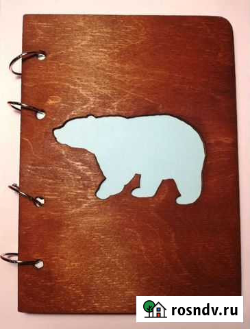 Тетрадь на кольцах с деревянной обложкой Гусь-Хрустальный - изображение 1