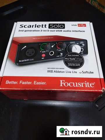 Звуковая карта Focusrite Scarlett Solo 2nd Нелидово - изображение 1