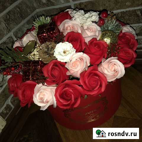 Букет из мыльных роз новогодний Сыктывкар - изображение 1