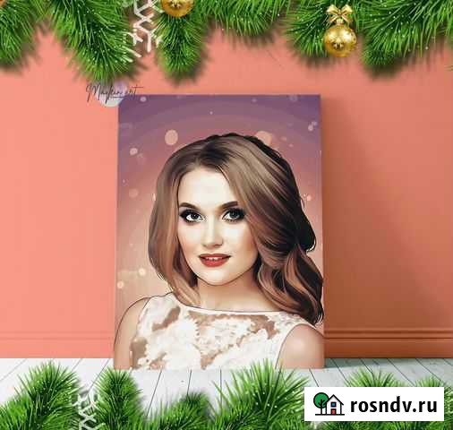 Портрет по фото на холсте. Картина на холсте Биробиджан - изображение 1