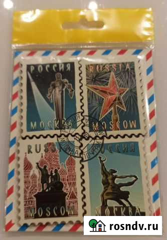 Сувенир Марки. Москва, набор из 4 штук:Магниты Архангельск - изображение 1
