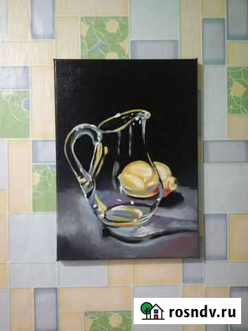 Картина маслом Графин и лимон Ижевск - изображение 1