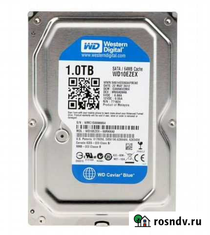 1 тб Жесткий диск WD Blue (WD10ezex) Благовещенск - изображение 1