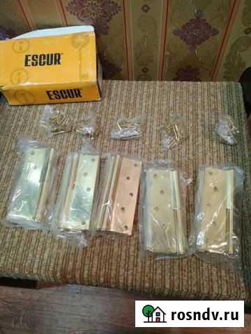 Петля разъемная Escur 1007 120*80*2,5 BPP золото Норильск - изображение 1