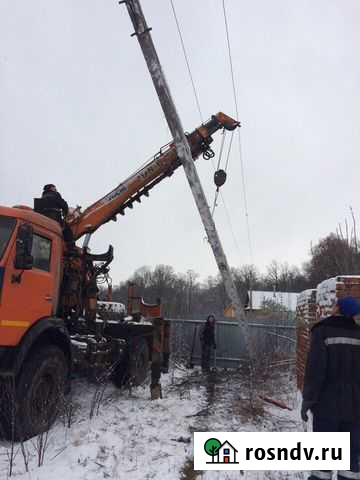 Установка опор лэп, провода сип. Электрик Уфа - изображение 1