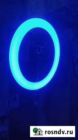 Кольцевая RGB-лампа 30 см с пультом + штатив Сарапул - изображение 1