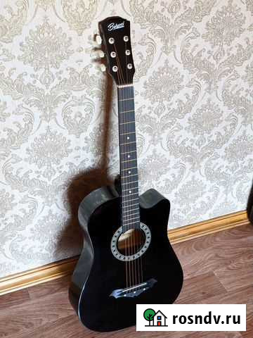 Акустическая гитара черная Улан-Удэ - изображение 1