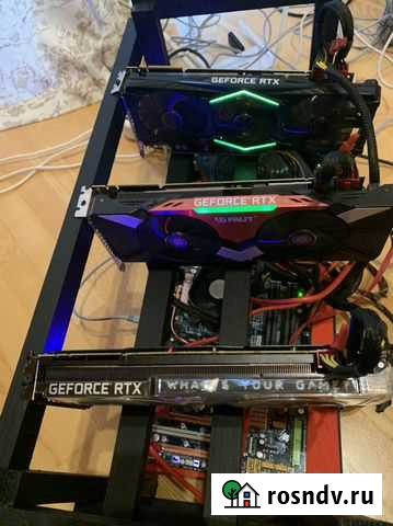 Майнинг ферма 2080 3 карты 132,5mh Истра - изображение 1