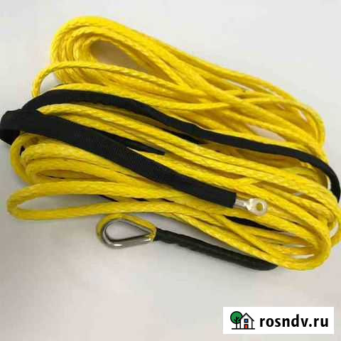 9 Трос для лебедки синтетический 28 метров желтый Владивосток - изображение 1
