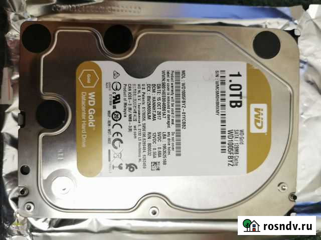 Жесткий диск 1 тб wd Gold Махачкала - изображение 1