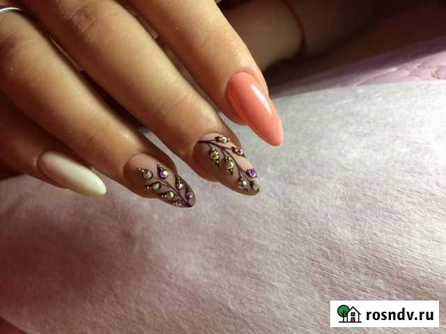 Наращивание ногтей, шеллак(гель-лак) укрепление,ма Канск - изображение 1