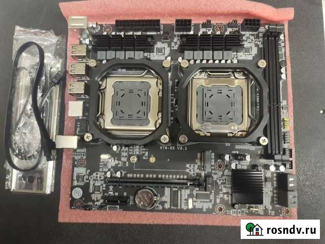Материнская плата X79 LGA 2011 2xCPU. Комплект Тольятти - изображение 1