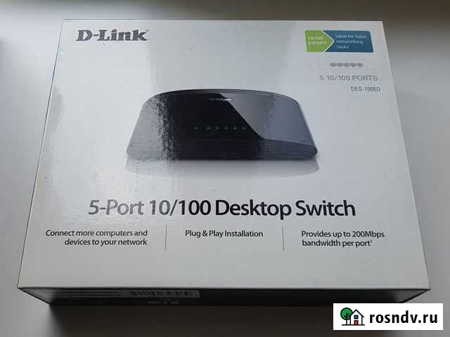 Коммутатор D- Link DES -1005 D новый Тула - изображение 1