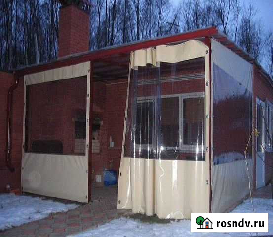 Окна гибкие сдвижные прозрачные с кантом Тучково - изображение 1