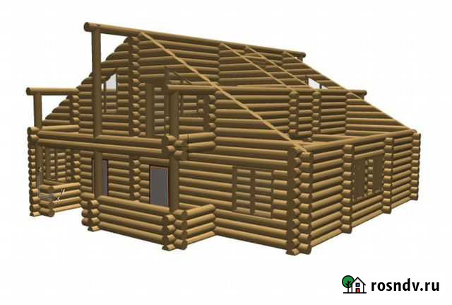 Сруб дом 2 этажа деревянный коттедж Александров - изображение 1