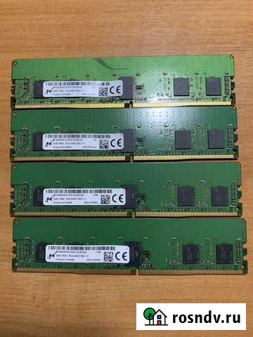 Серверная память 4GB DDR4 2400MHz Micron есс Reg Астрахань - изображение 1