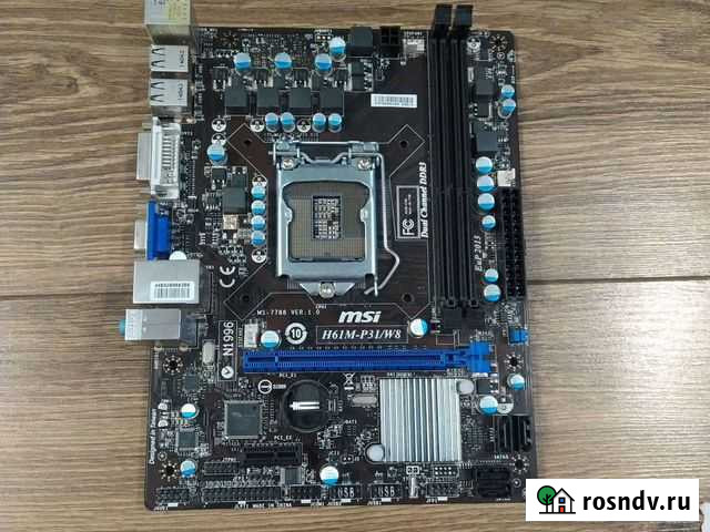 Материнская плата MSI H61M-P31/W8 сокет 1155 Новороссийск - изображение 1