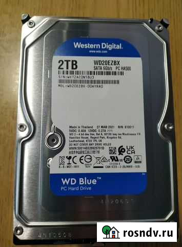 Жесткий диск 3,5 2Тб WD Blue 7200об/мин Тула - изображение 1