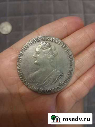 Серебряные монеты, 1725 год. Новая цена рубль Обнинск - изображение 1