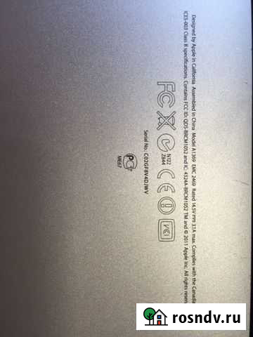 MacBook Air A 1369 на запчасти Аксай - изображение 1