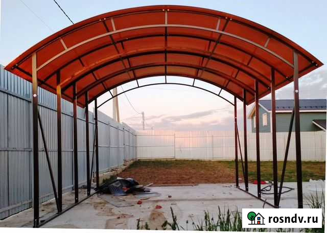 Навес для автомобиля из поликарбоната Солнечногорск - изображение 1