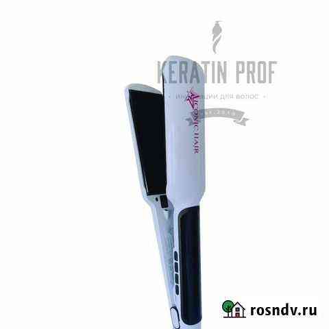 Утюжок титановые пластины iconic hair голубой Лух