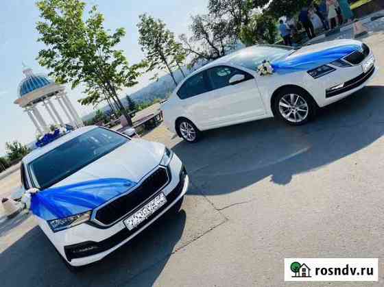 Кортеж из Skoda Octavia A7 белого Цвета на Свадьбу Старый Оскол