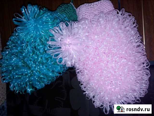 Рукавички-мочалки ручной работы Саранск - изображение 1