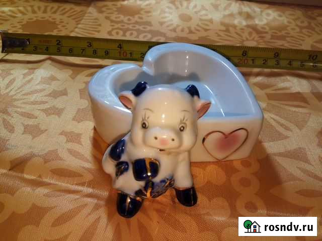 Сувенир пепельница бык Санкт-Петербург - изображение 1