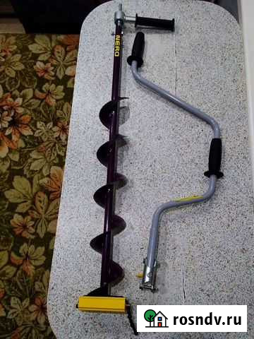 Ледобур Nero и адаптер для шуруповерта Приволжский - изображение 1