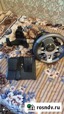 Игровой руль с педалями для пк Ноябрьск - изображение 1