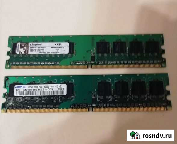 Оперативная память Samsung, Kingston ddr2 512 мб Казань - изображение 1