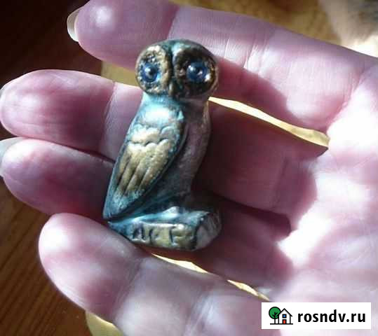 Статуэтка Сова бронза.Новая,Греция Ялта - изображение 1