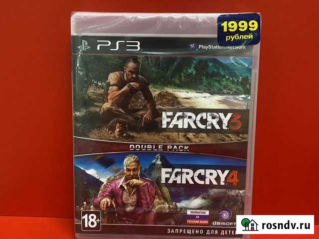 Комплект Far cry 3+4 PS3 Новый Благовещенск - изображение 1