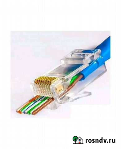 Обжим RJ45 витая пара метражом Благовещенск - изображение 1