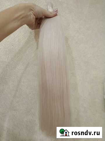 Волосы люкс срез новые блонд натуральные 50 см Ярославль - изображение 1