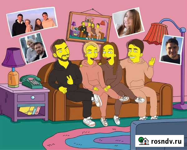 Портрет в стиле Симпсонов Тольятти - изображение 1