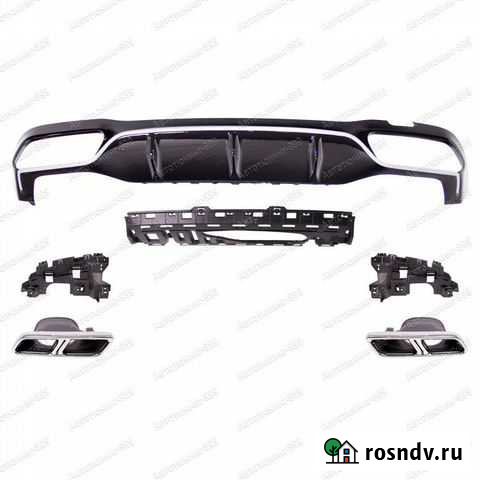 Диффузор и насадки 63s AMG Mercedes W213 silver Москва - изображение 1