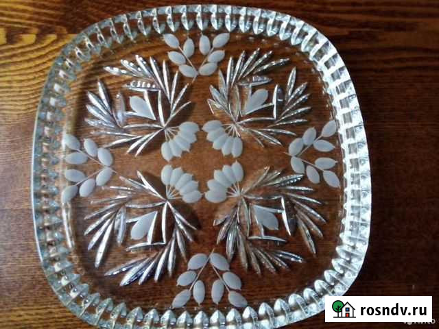 Тарелки хрустальные СССР Энгельс - изображение 1