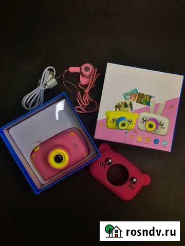 Детский фотоаппарат с ушками / розовый Рубцовск - изображение 1
