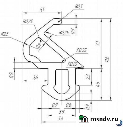 Резиновый уплотнитель для створок пластиковых окон Барнаул - изображение 1