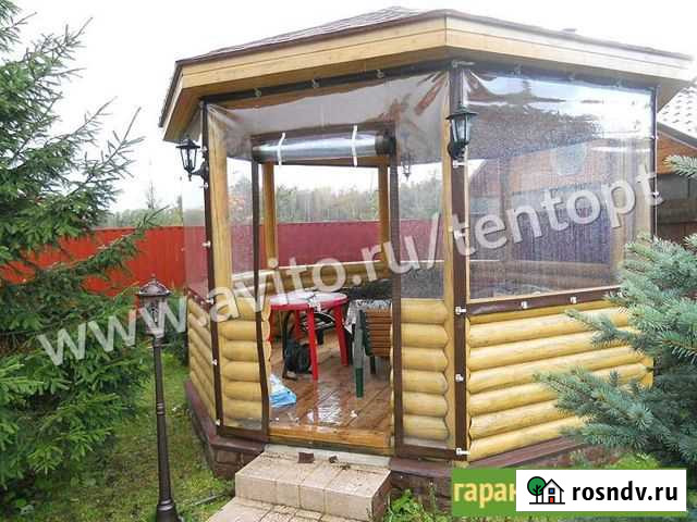 Мягкие пвх окна на беседку Липецк - изображение 1